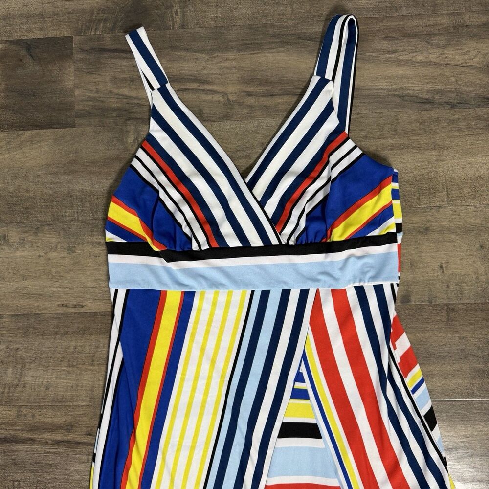 Womens John Paul Richard multistriped resort wear dress size L - Picture 4 of 7